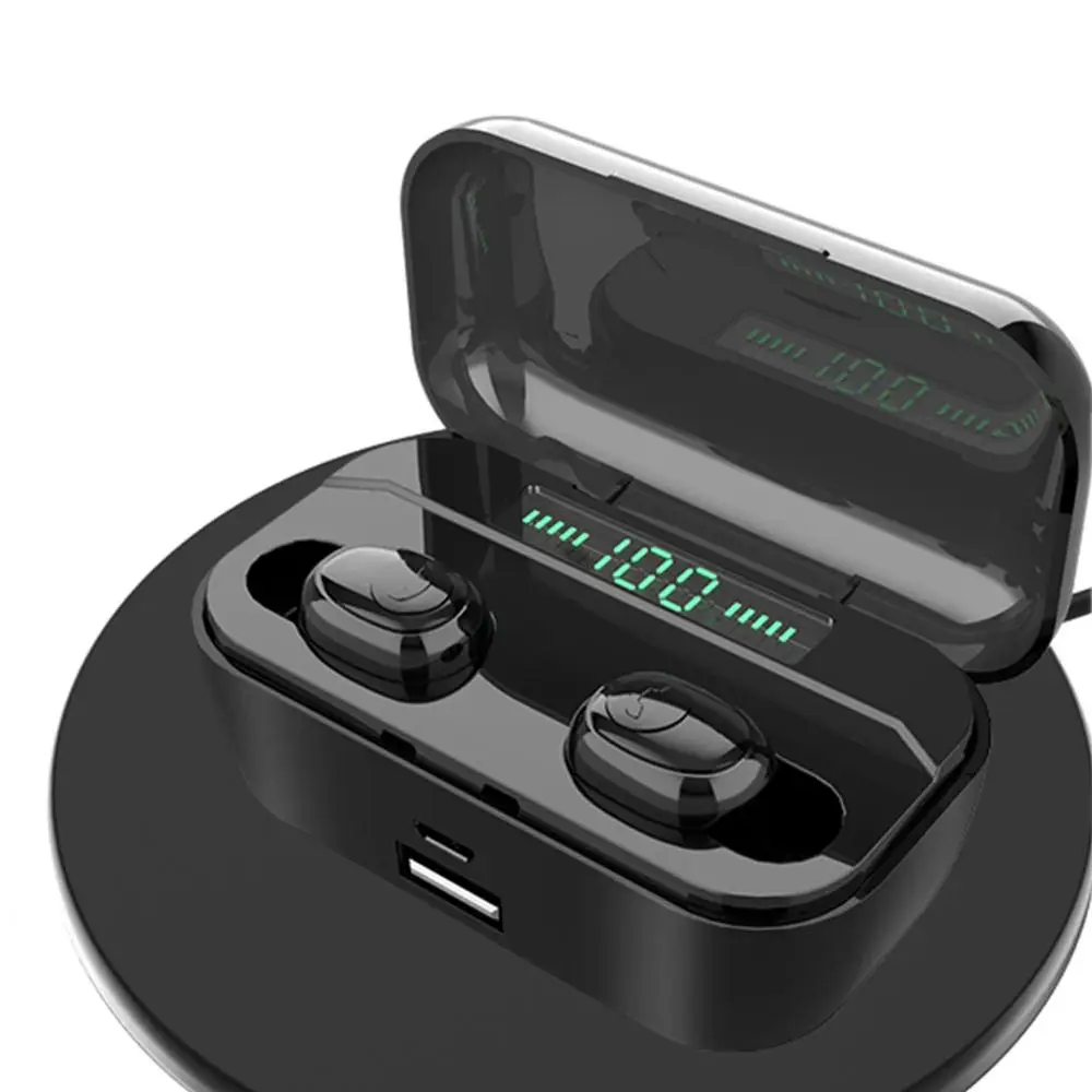 Беспроводные стерео наушники Bluetooth 5 0 в ухо HIFI Звук с 3500 мАч Powerbank зарядная коробка