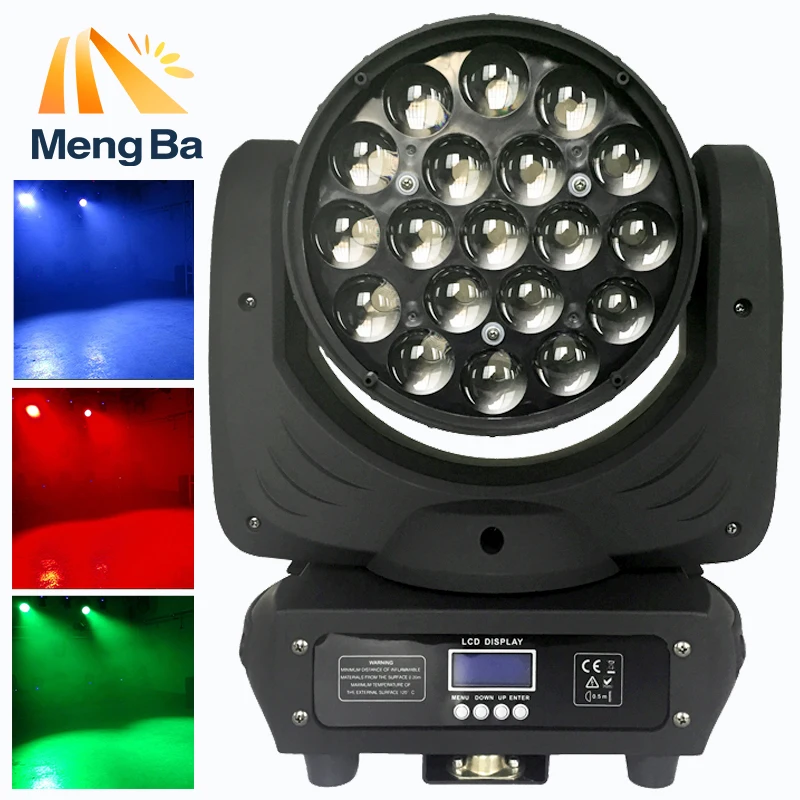 19x12 Вт RGBW мыть/зум светильник DMX512 Moving головной профессиональные