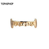 tophiphop hip hop tooth grillz tooth hat top and bottom grills gold silver vampire tooth body jewelry cosplay