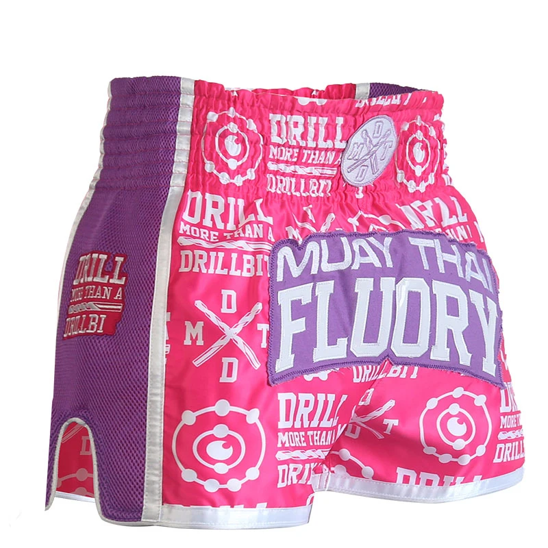 FLUORY muay Thai шорты свободные боевые Смешанные искусства тренировочные боксерские