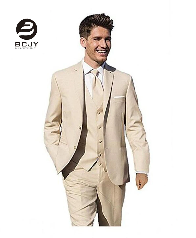 Костюм для свадьбы цвета хаки из 3 предметов мужской облегающий жилет и брюки