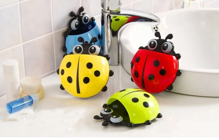 Милая Божья коровка зубная щетка es настенный всасывающий набор для ванной