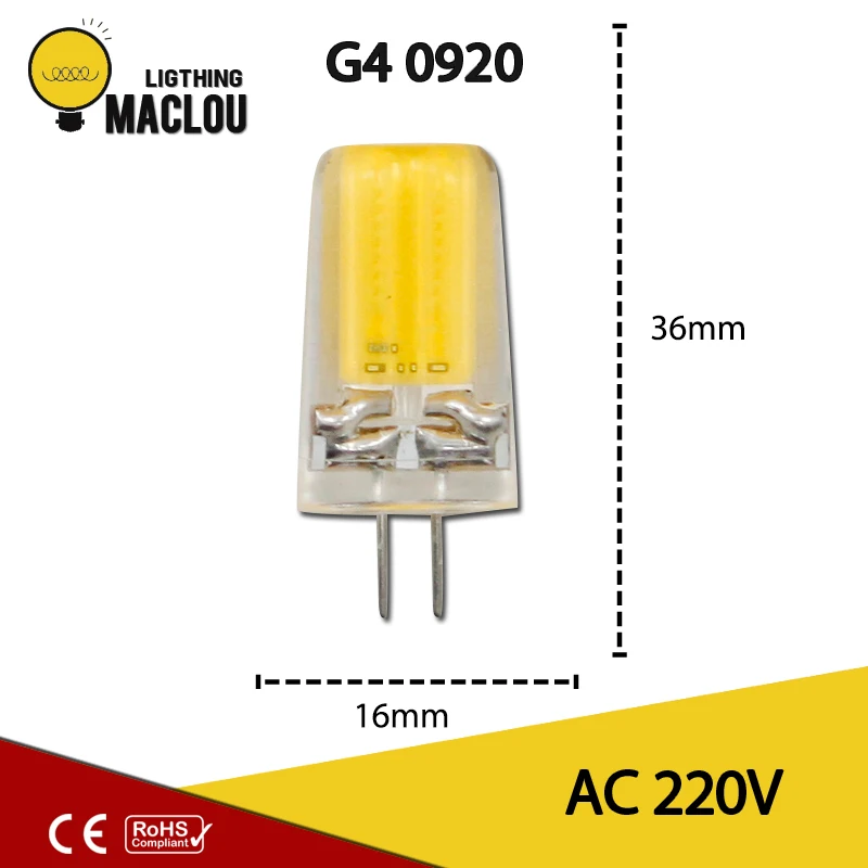 Светодиодный G4 COB G9 220V светильник E14 Лампа энергосберегающая лампа Ampoule