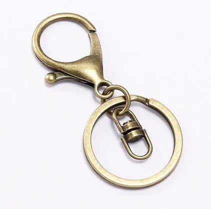 New NEW! 5pcs/lot 8 Colors Plated Keychain Key Ring Long 70 mm Lobster Clasp Hook Split Keyring Findings for | Украшения и