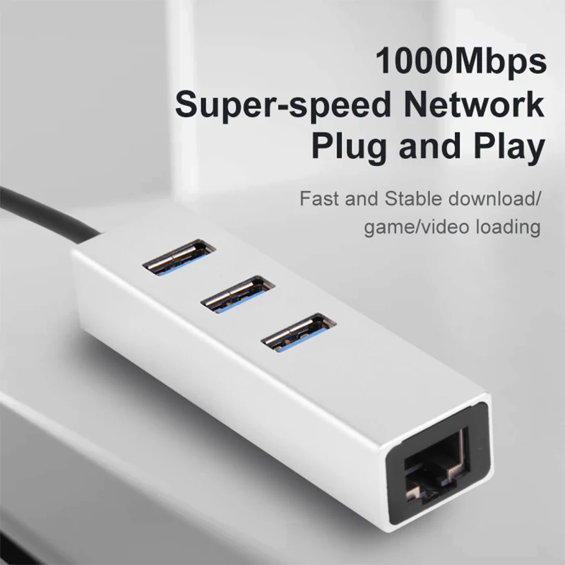 Концентратор USB C 3 0 Тип Ethernet порта с адаптером 10/100/1000M Сетевая карта Lan для Macbook и