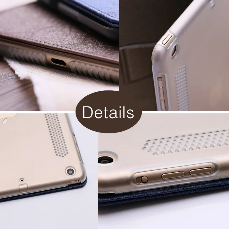 Для ipad mini 2 Чехол 1 3 чехол MOFi откидной для смарт-чехол цветной прозрачный жесткий