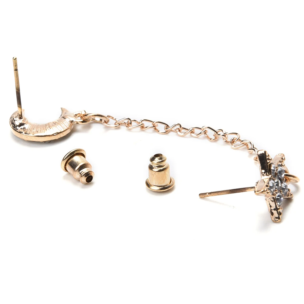 1 предмет новинка два уха подключение через отверстия Двойные серьги гвоздики