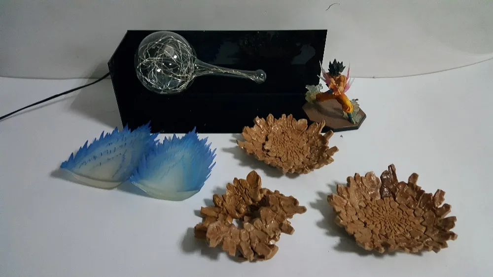 Dragon Ball Z фигурку сын Goku kamehameha DIY свет взрыв сцены игрушечные лошадки фигурка супер Гоку модель