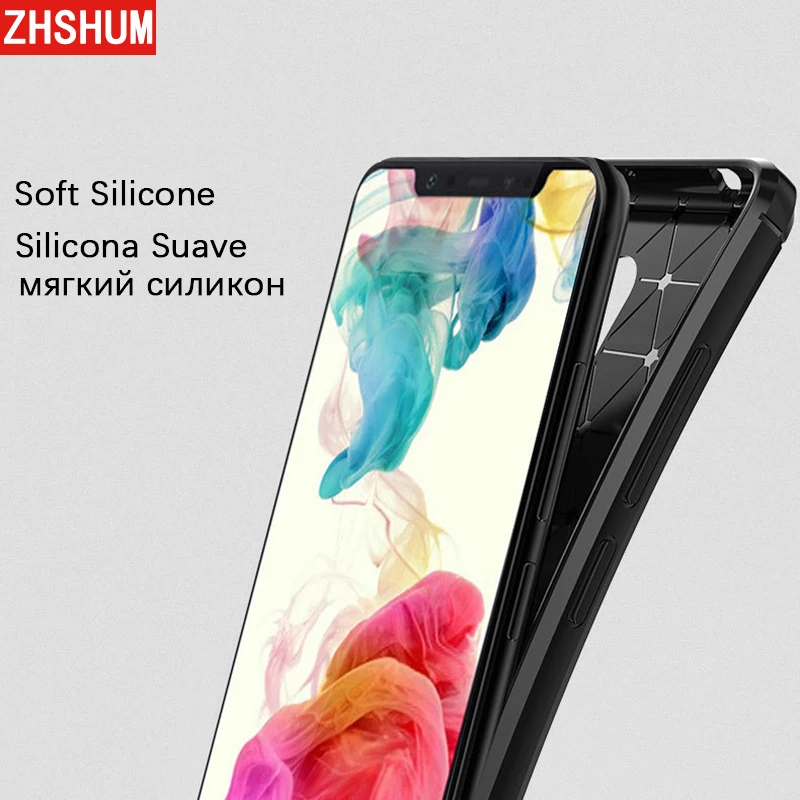Чехол для спортивной камеры Xiao mi Pocophone F1 мягкий силиконовый бампер закаленное