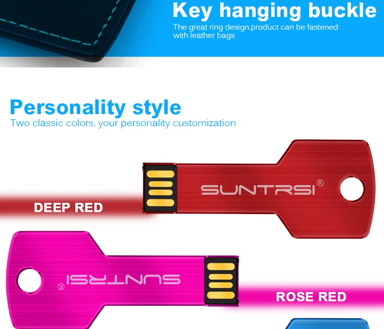 Suntrsi USB флеш-накопитель 2,0 128 Гб 64 Гб Флешка реальная емкость 32 Гб USB металлический флеш-накопитель высокоскоростная карта памяти