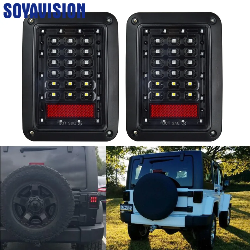 Светодиодный задний фонарь светильник s для 2007 2016 Jeep Wrangler JK тормозной обратный