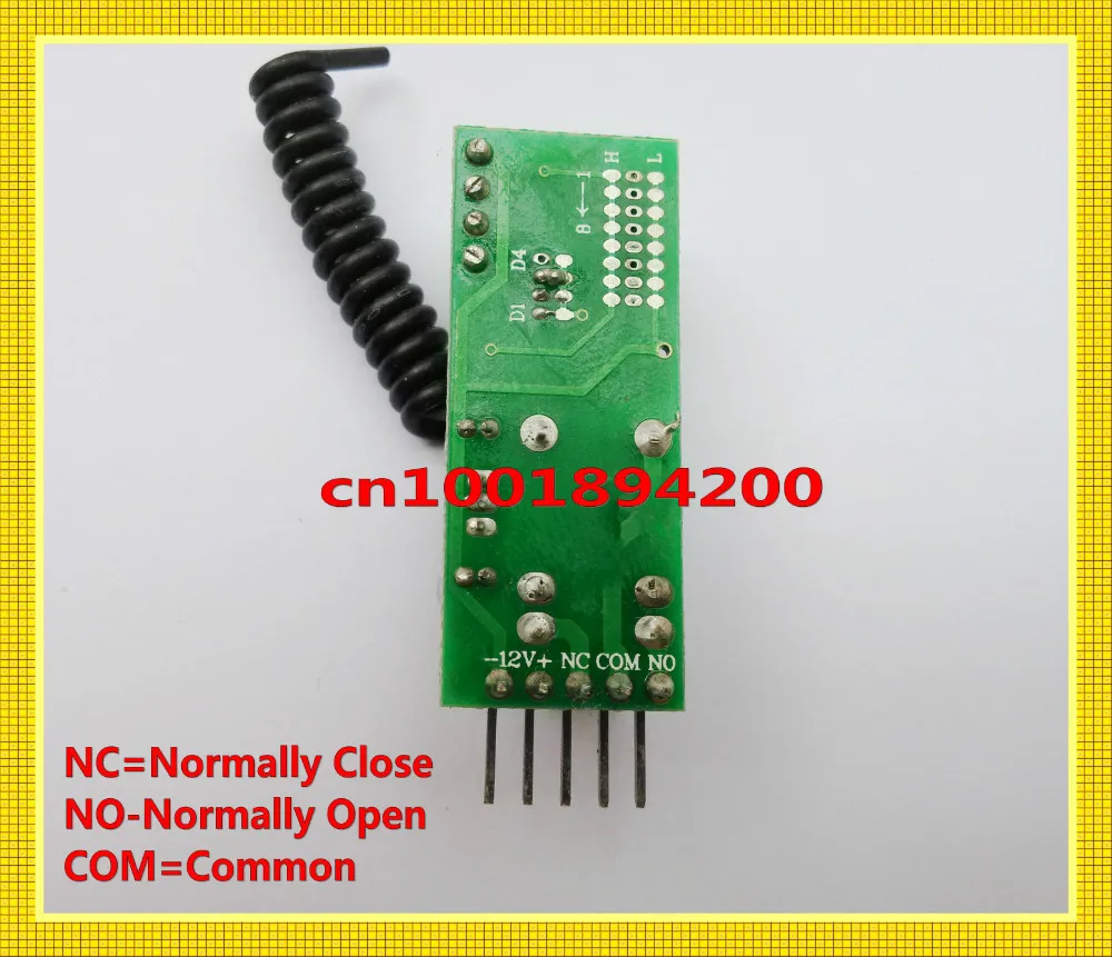 Беспроводная плата приемника 12V1CH Mini с дистанционным управлением мгновенная без