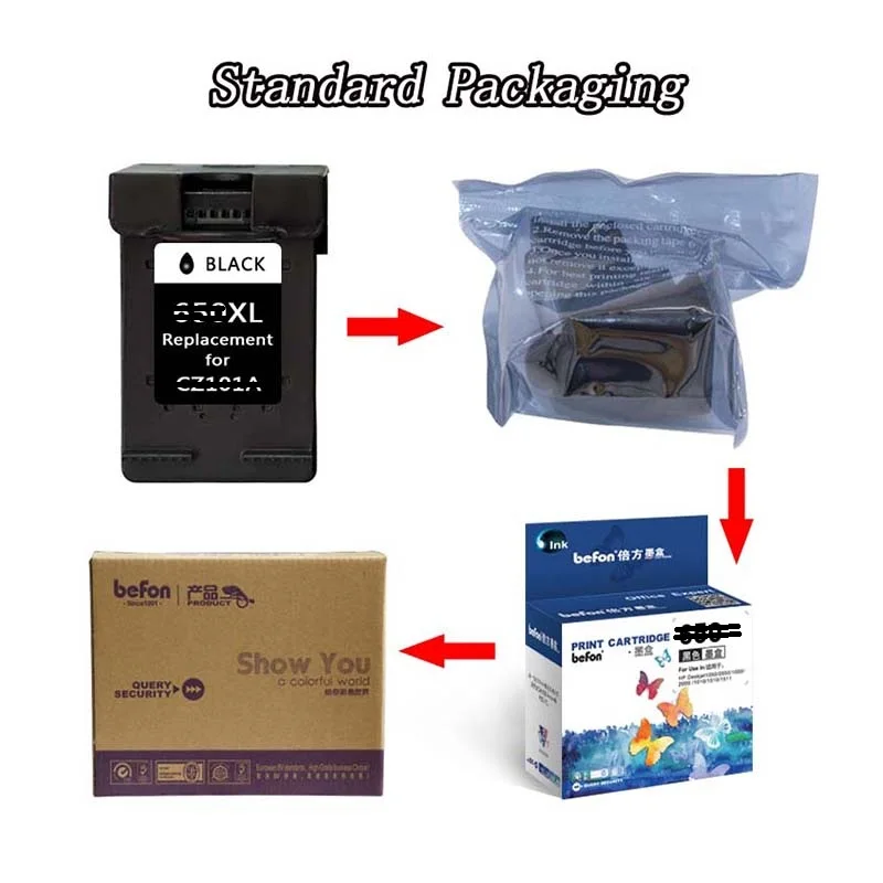 

befon Black 56 or Color 57 XL Ink Cartridge Replacement for HP 56 57 HP56 HP57 Deskjet 2100 220 450 5510 5550 5552 7150 7350