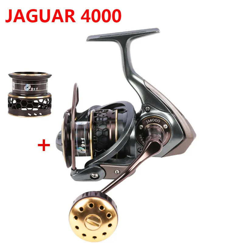 Tsurinoya Jaguar 1000-5000 Катушка для спиннинга 10BB/5,2: 1/4-7 кг с двумя металлическими гибкими катушка; приманка рыболовной катушки пескария Molinete Pesca Carretilha - Цвет: 4000 size