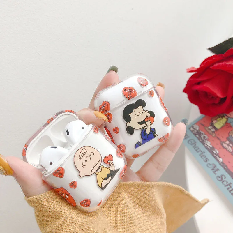 Мультфильм Airpods чехол для airpods роскошный защитный жесткий прозрачный