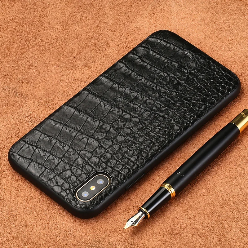 Роскошный чехол из натуральной крокодиловой кожи для iphone 12 iPhone X XR XS MAX 7 8 Plus 11pro