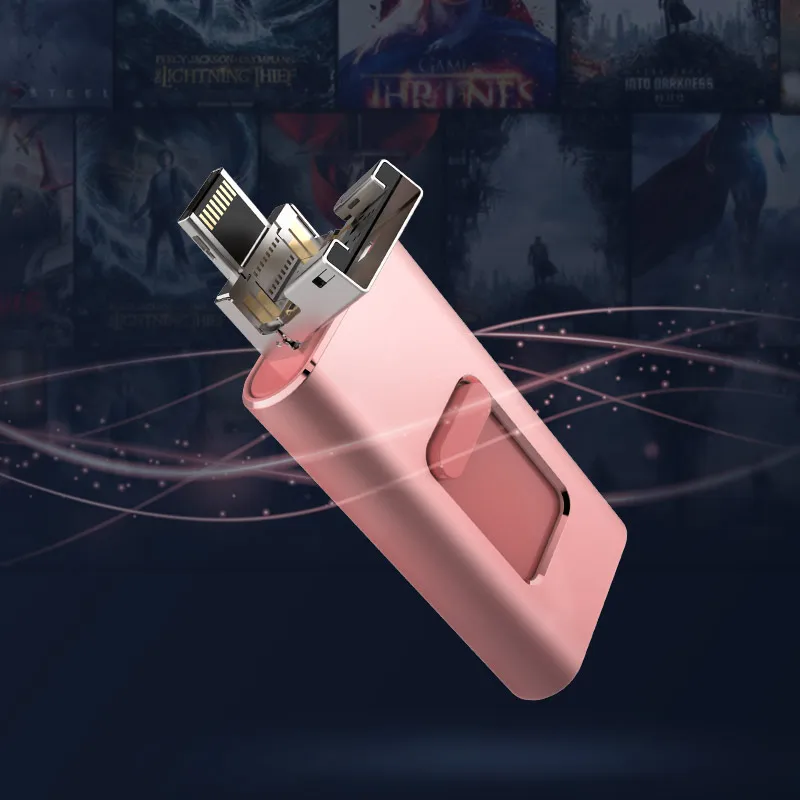 4 в 1 type c OTG USB флэш накопитель 3 0 Флешка 32 Гб 128 карта памяти для iPhone Android PC 256 ГБ|USB