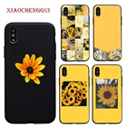 Чехол для iPhone 8, 7, 6, 6S Plus, X, XS MAX, 5, 5S, SE, XR, с изображением желтого подсолнуха