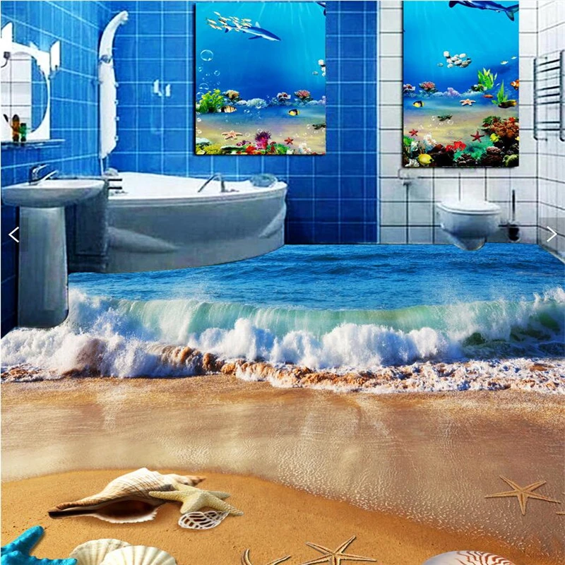 3d Волнистые обои для пляжа 3D спальни гостиной настенное украшение дома|wall papers home