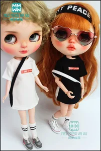 Кукла blyth, аксессуары для одежды, модная футболка с принтом для куклы Azone Blyth 30 см, 16