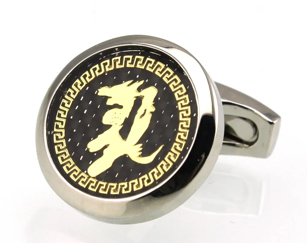 Мужские Запонки с китайскими знаками Зодиака 12 дюймов|men cuff links|cuff linksmen |