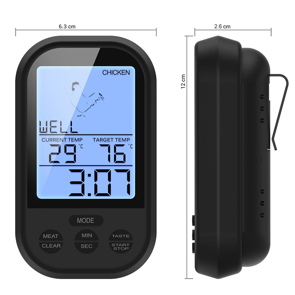 

Wireless Remote Digital Thermometer Timer Cooking Meat Thermometer Probe Meat Steak BBQ Thermometer Kitchen Tools