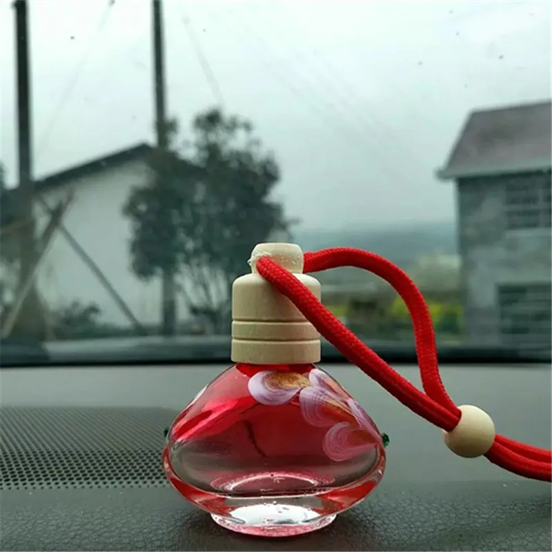 New Hand Painting Portable Essentail Oil Roll on Bottle Perfume Atomizer Hang Fragrance Decor Favor 10pcs/lot P075 | Красота и