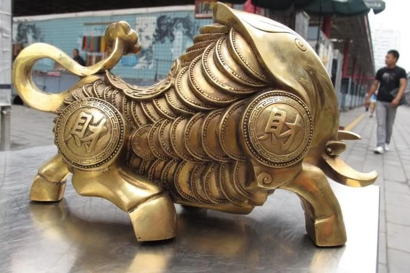 Китайская классическая медная знаменитая уличная монета FengShui для денег