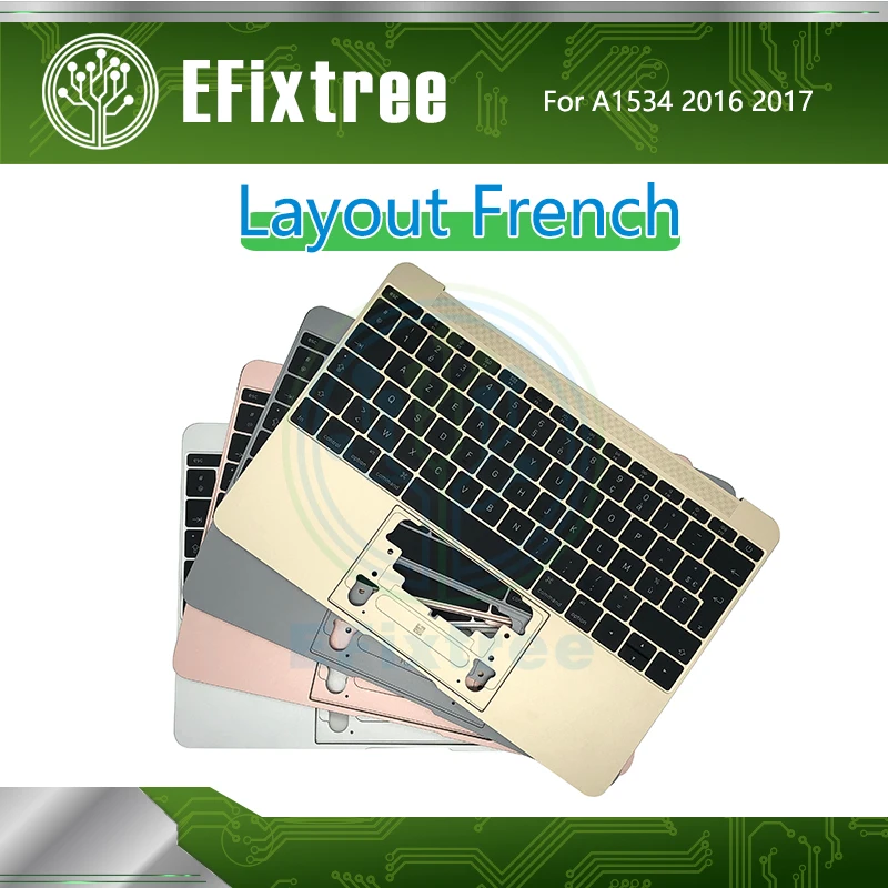 Топ чехол C чехол Корпус для Macbook retina 12 дюймов A1534 Топ чехол с клавиатурой французский подсветка раскладка MF855 MF865 FR