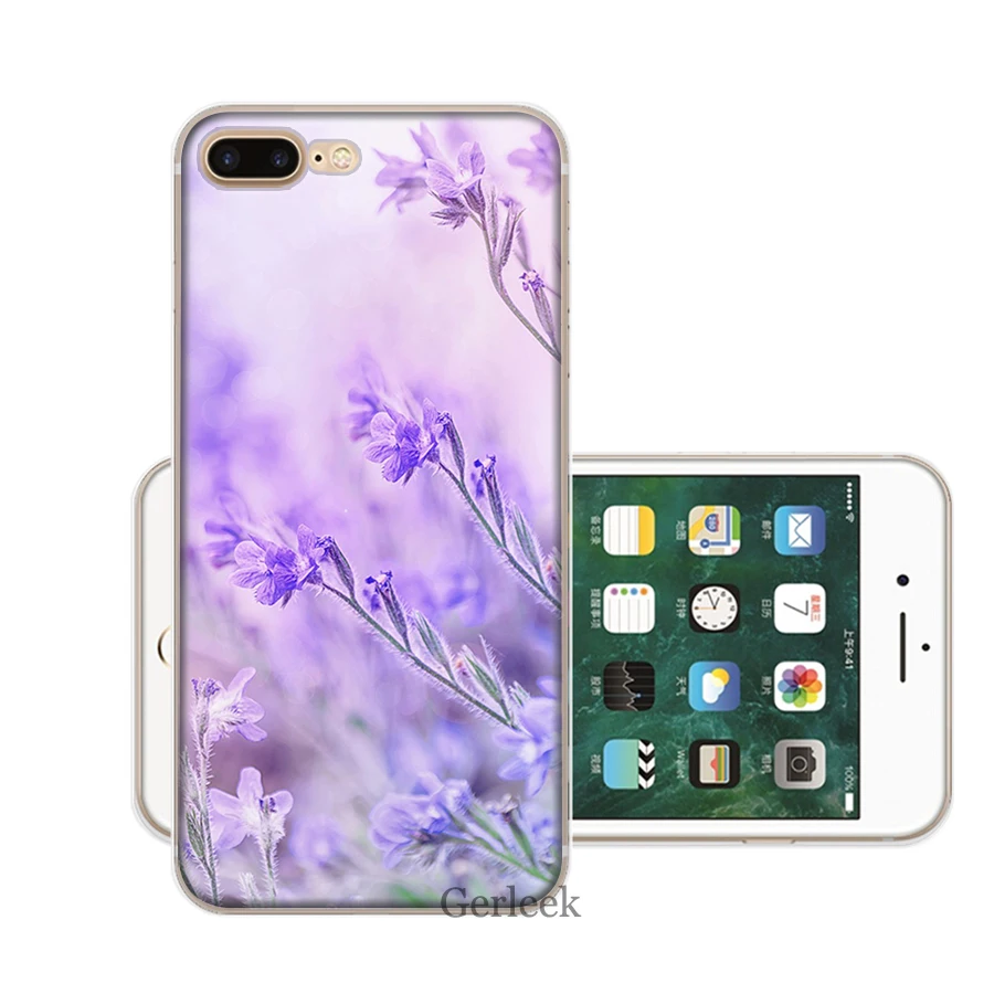 Чехол для телефона с простым лавандовым фиолетовым цветком iPhone 11 Pro X XR XS Max 6 6s 7 8 Plus