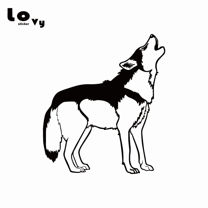 Howling Husky виниловая забавная наклейка для автомобилей мультяшная на автомобиль с
