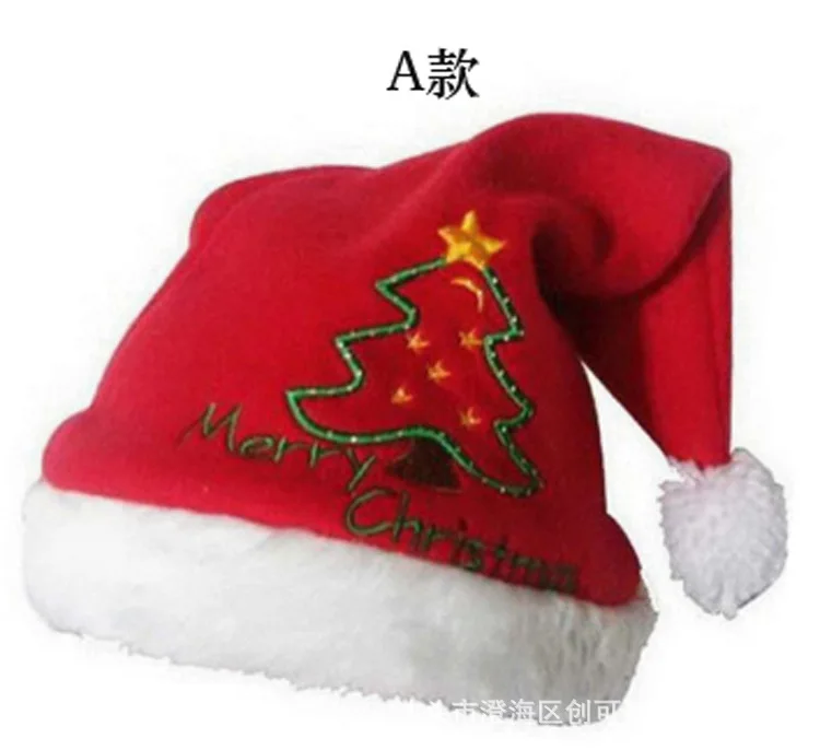 6pcs Christmas tree red hat Santa Claus cap Xmas cosume decorations supplies | Дом и сад