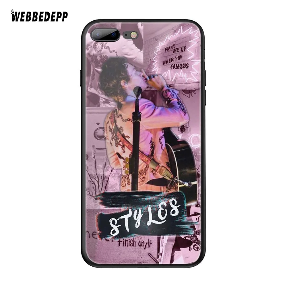 TG18 WEBBEDEPP One Direction в виде татуировки Harry Styles» закаленное Стекло чехол для Apple iPhone 6 6S 7 8 плюс 5 5S SE XR X XS 11 Pro MAX чехол - Цвет: TG18