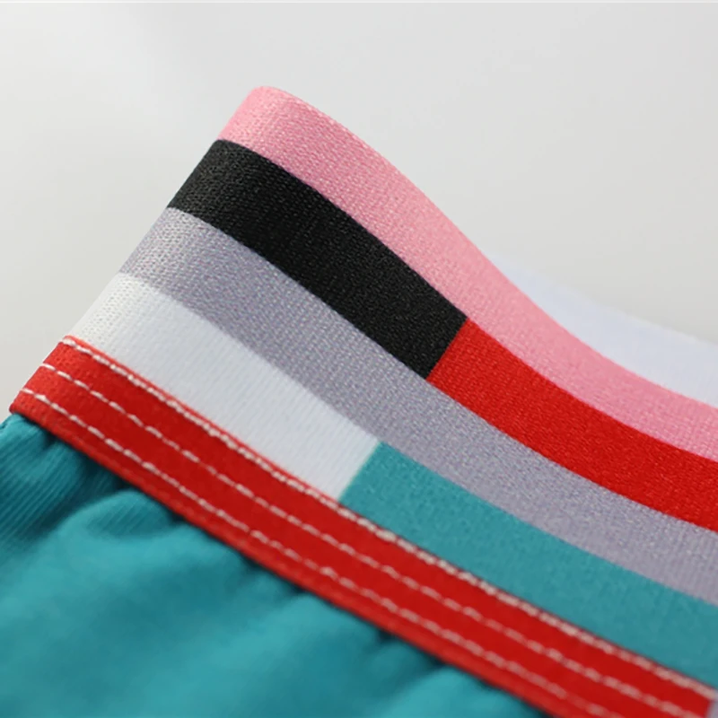 AIIOU пикантные хлопок Для мужчин нижнее белье шорты боксеры в полоску розового