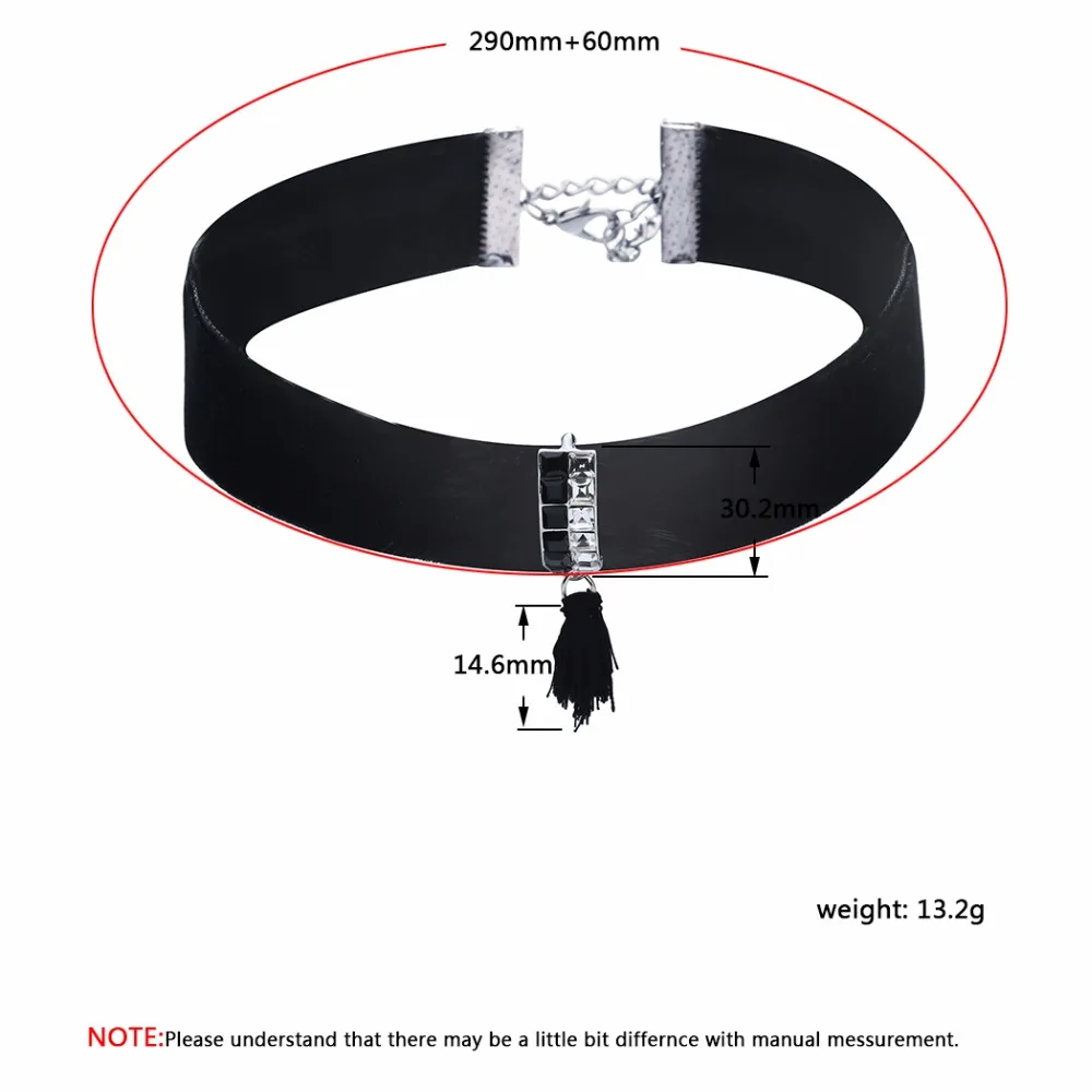 CHENGXUN 1 Шт. Ручная Работа Винтаж Готический Черный Модный Bijoux Femme Кружева Кисточкой