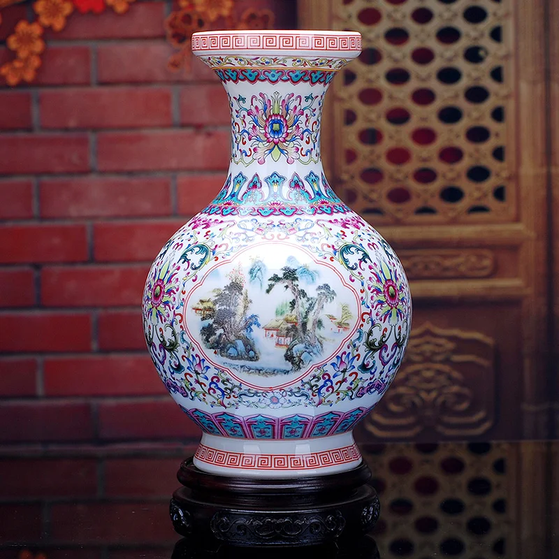 Винтажная античная керамическая свадебная декоративная ваза, восстанавливающая древние белые цветочные вазы дворца.