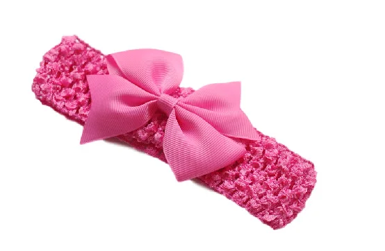 2018 Новые Детские аксессуары повязка на голову с кружевным бантом вязаные