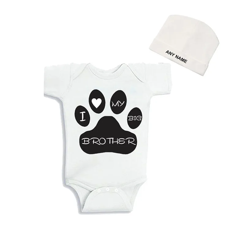 Culbutomind/костюм унисекс с надписью I Love my Big Brother Dog Paw Blue забавный детский костюм