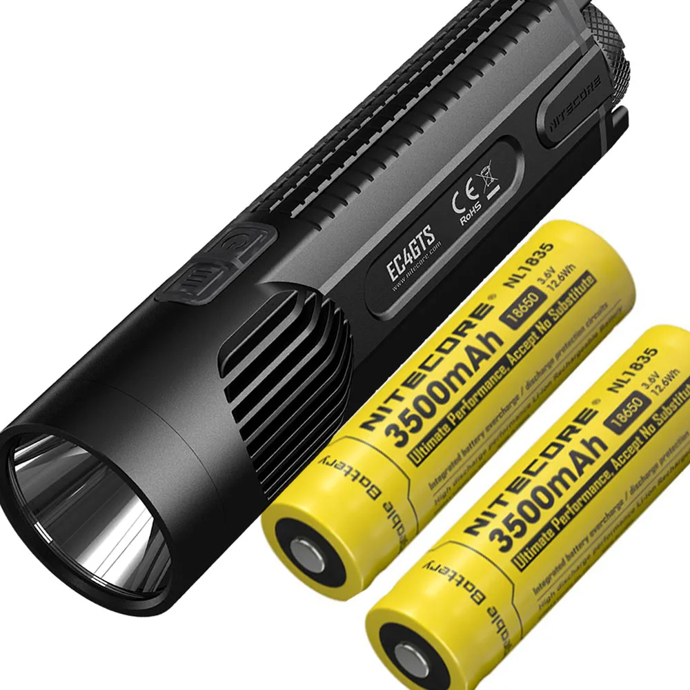 NITECORE EC4GTS тактический фонарь комплект Cree XHP35 HD max 1800 люмен прожектор луч бросок 396 м