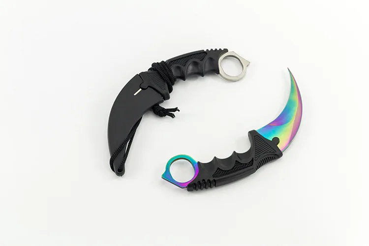HS инструменты Открытый Karambit ножи охотничьи ножи выживания тактический коготь Карманный Самообороны обидный кемпинг инструмент