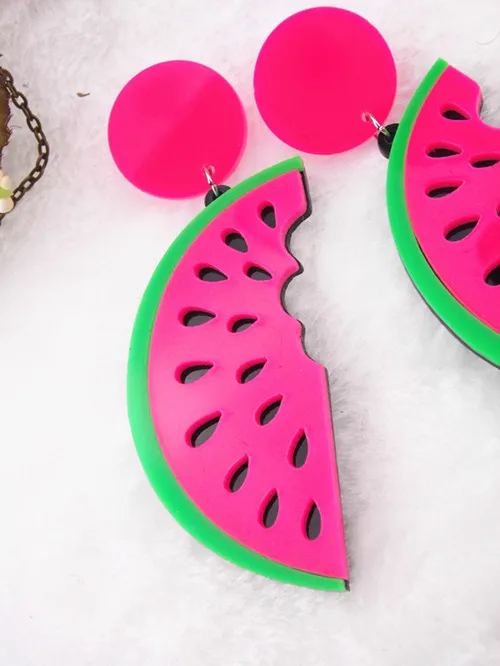 Длинные серьги в стиле хип хоп панк модные стильные летние большие акриловые