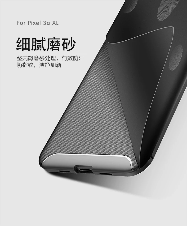 Чехол для Google Pixel 3A XL мягкий силиконовый ударопрочный чехол из углеродного
