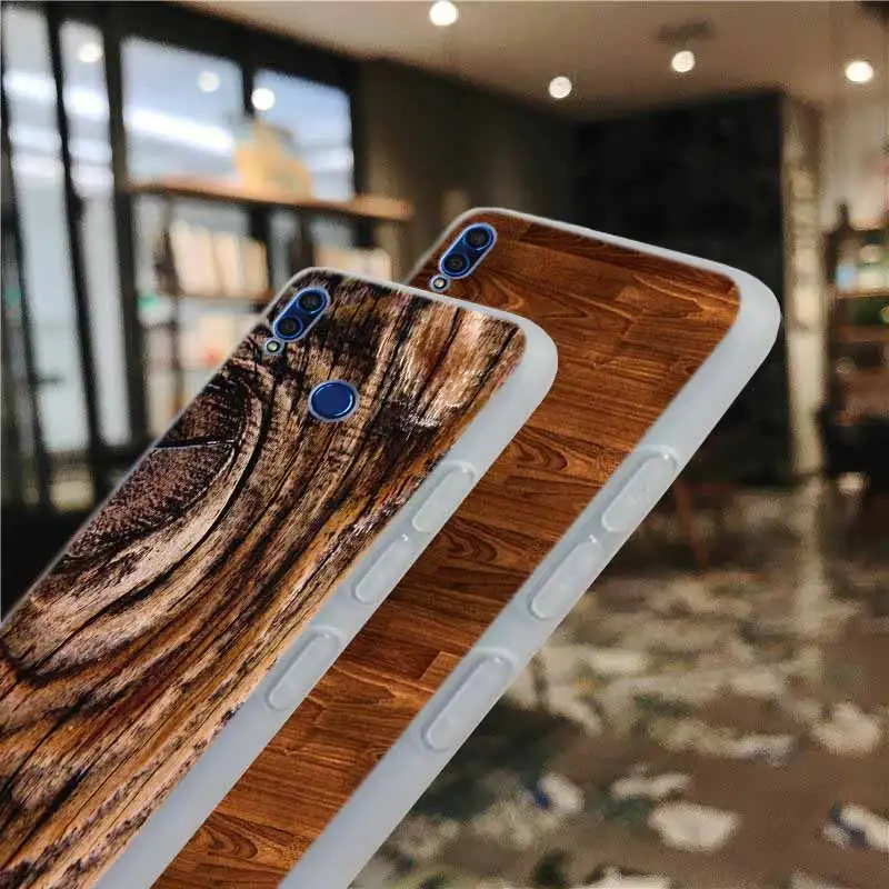 Мягкий силиконовый чехол для Huawei Honor 30 20 Pro 10 9 9X Lite 10i 9a 8a 7a 30s с текстурой древесины |