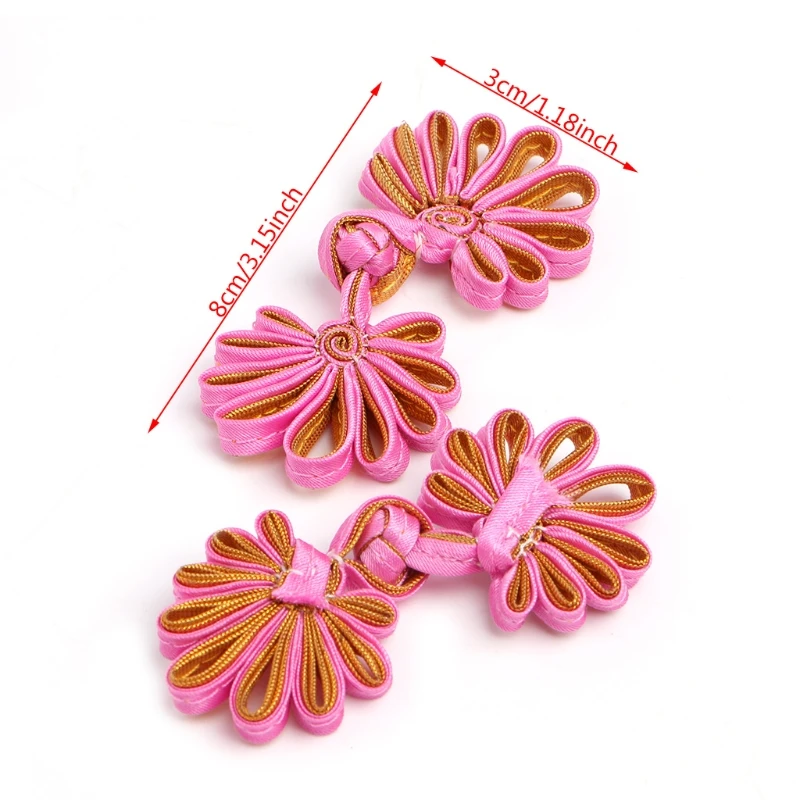 10 пар Китайский лягушка застежка Пуговицы цветочный узел швейная ручная работа