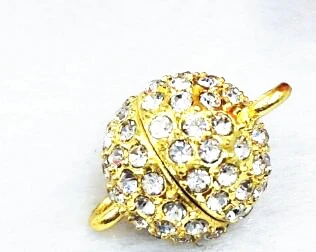 12mm gold GHRQX, 5 штук в партии/Серебро 10 мм/8 мм/круглый Шамбала магнитные застежки кожаные Cord Jewelry Findings примерки ювелирных изделий - Цвет: 12mm gold
