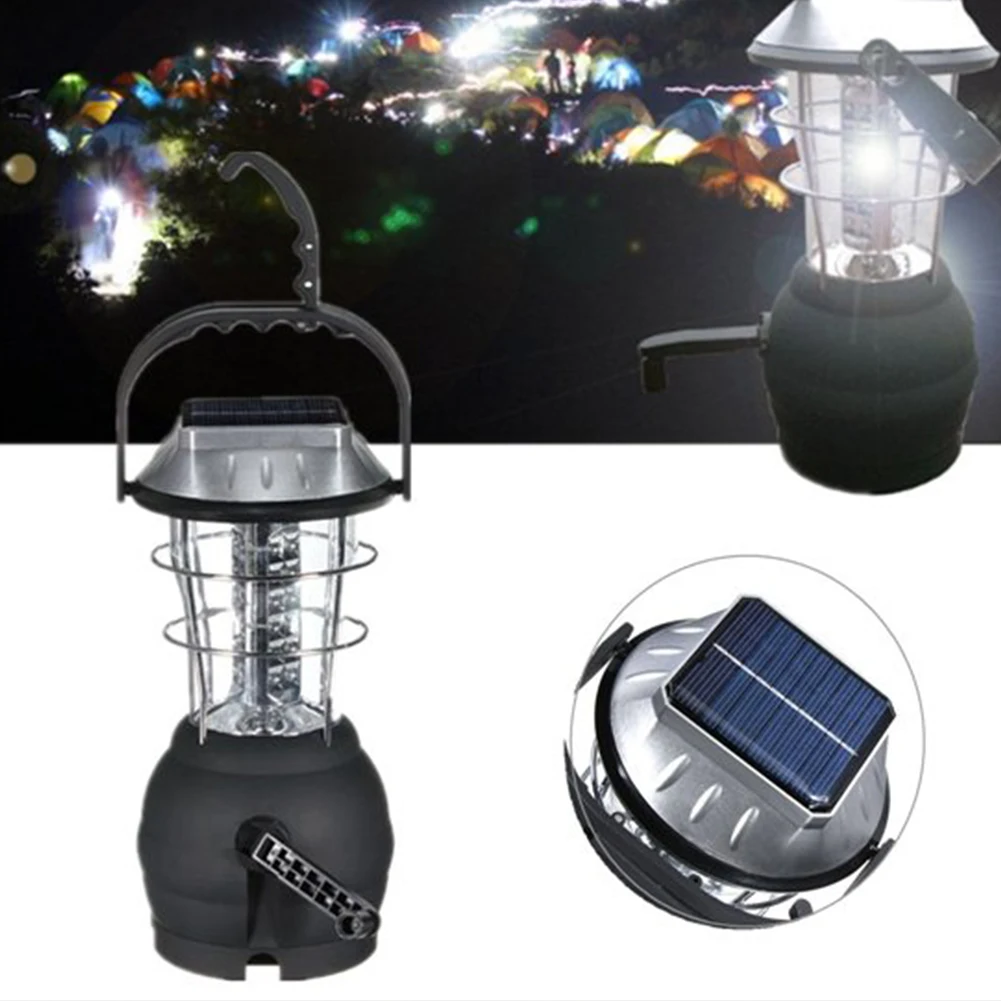 Открытый 36leds Солнечный фонарь Перезаряжаемые Палатка лампы ручной для кемпинга