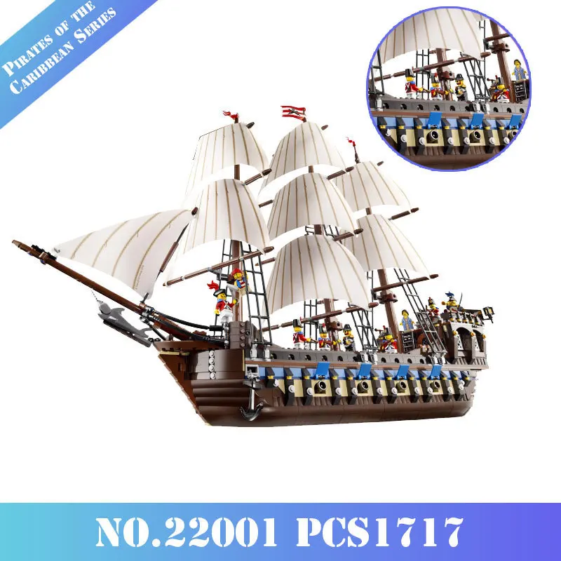 Mailackers 22001 Legoing Пираты Карибского моря корабль имперской военные корабли 1717 шт.