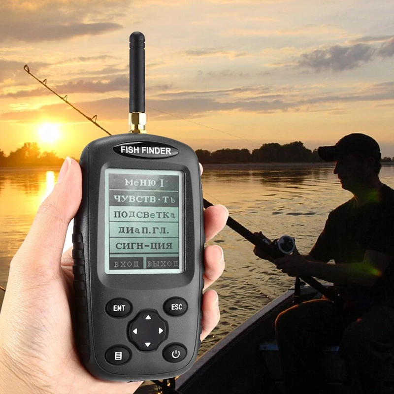 Беспроводной Рыболокаторы Портативный глубже Fishfinder Sonar 0.6-40 м сигнализации