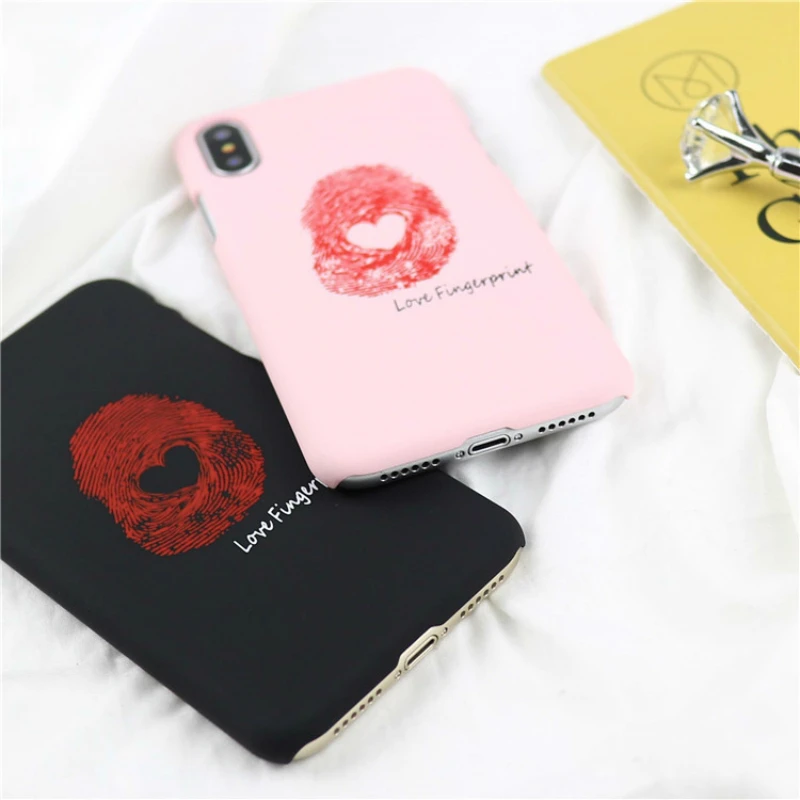 Новый Модный чехол с отпечатком пальца для iphone 6 6s 6Plus розовый черный телефона