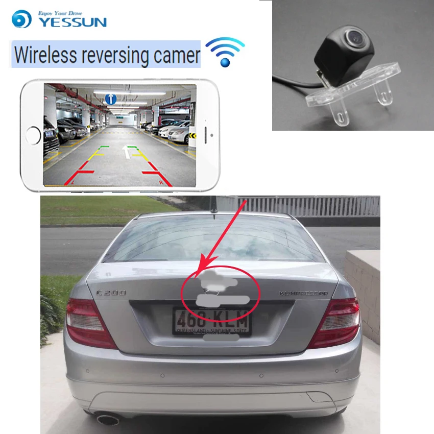 YESSUN для Mercedes Benz C160 C180 C200 C230 C240 C280 2001 ~ 2007 беспроводная камера заднего вида ночного